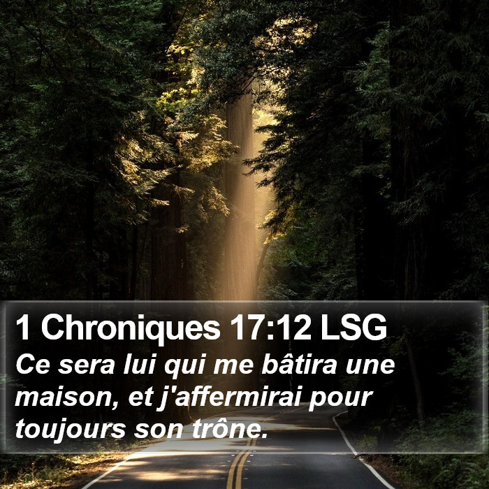 1 Chroniques 17:12 LSG Bible Study