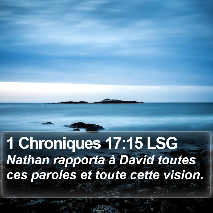 1 Chroniques 17:15 LSG Bible Study