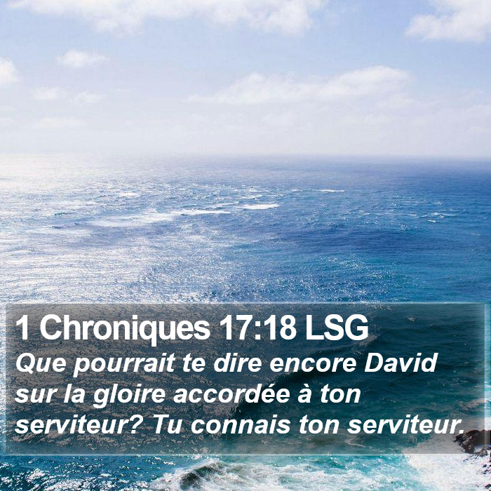1 Chroniques 17:18 LSG Bible Study