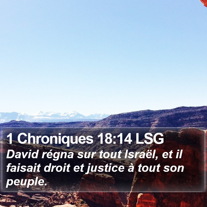 1 Chroniques 18:14 LSG Bible Study
