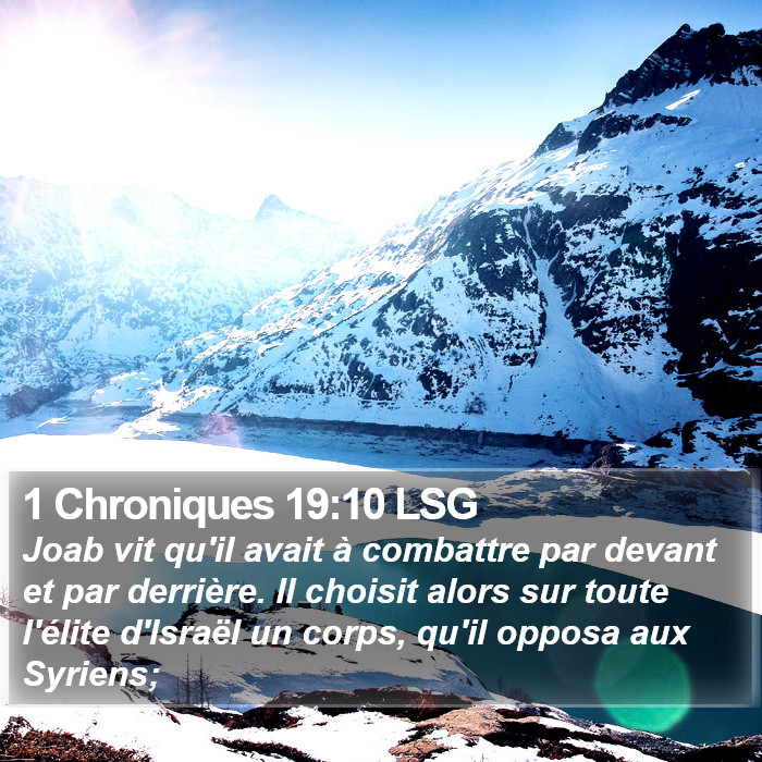 1 Chroniques 19:10 LSG Bible Study