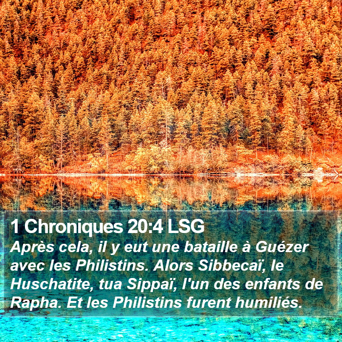 1 Chroniques 20:4 LSG Bible Study