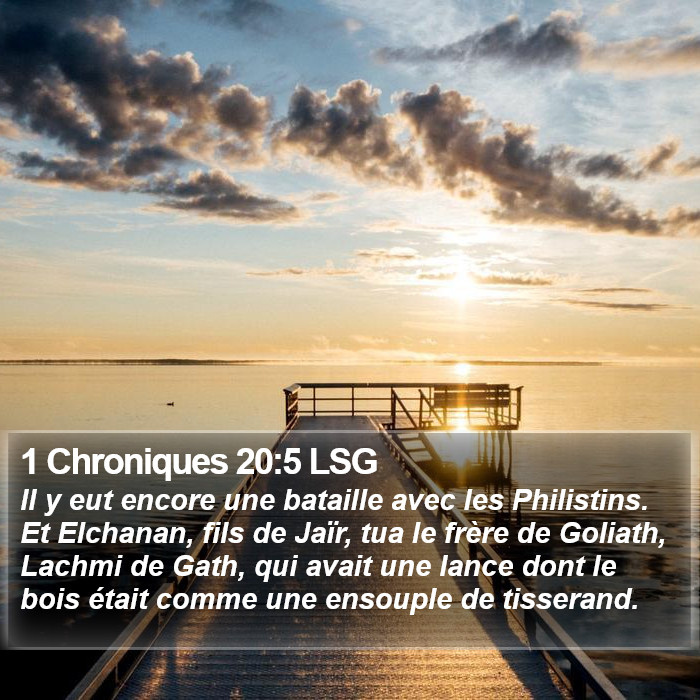 1 Chroniques 20:5 LSG Bible Study