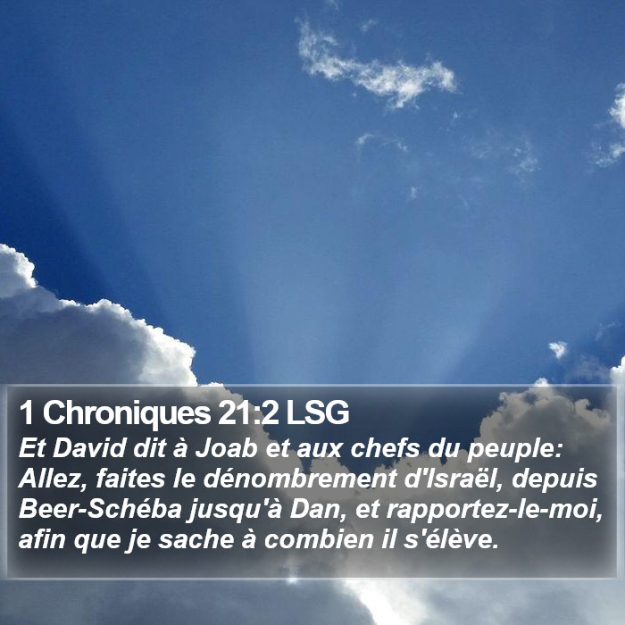 1 Chroniques 21:2 LSG Bible Study
