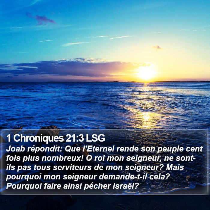 1 Chroniques 21:3 LSG Bible Study