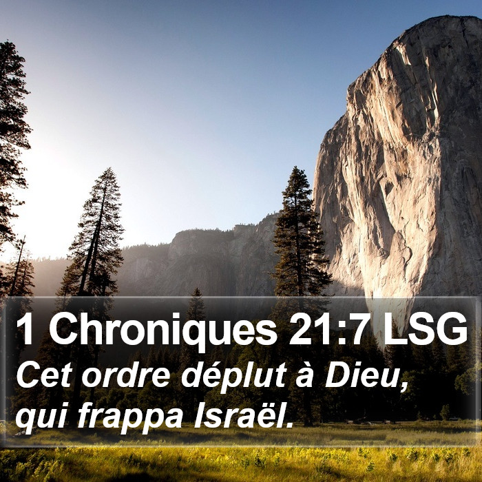 1 Chroniques 21:7 LSG Bible Study