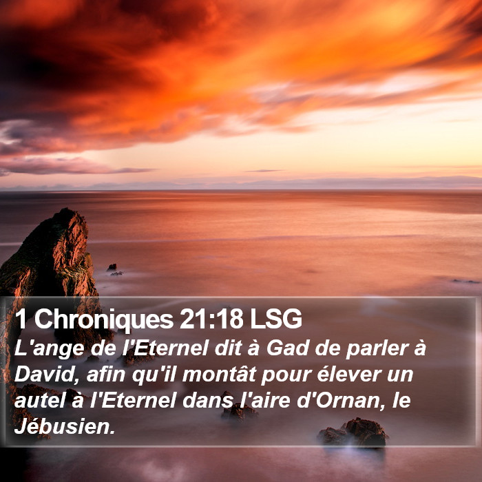 1 Chroniques 21:18 LSG Bible Study