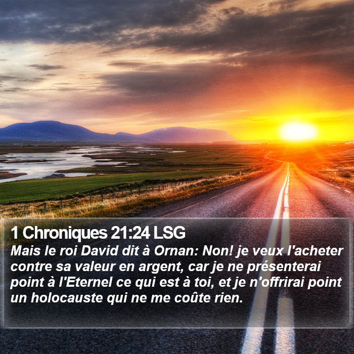 1 Chroniques 21:24 LSG Bible Study
