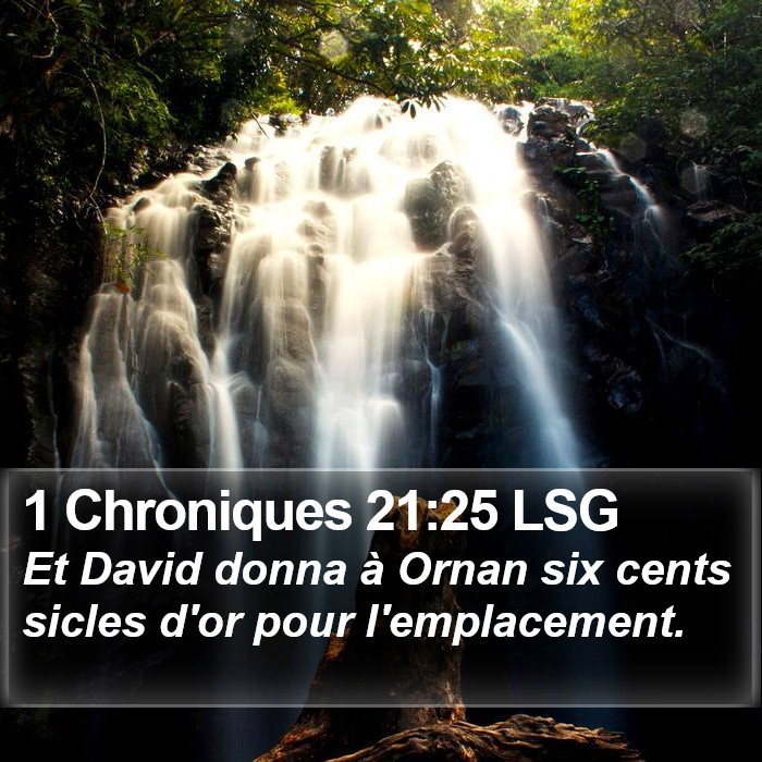 1 Chroniques 21:25 LSG Bible Study