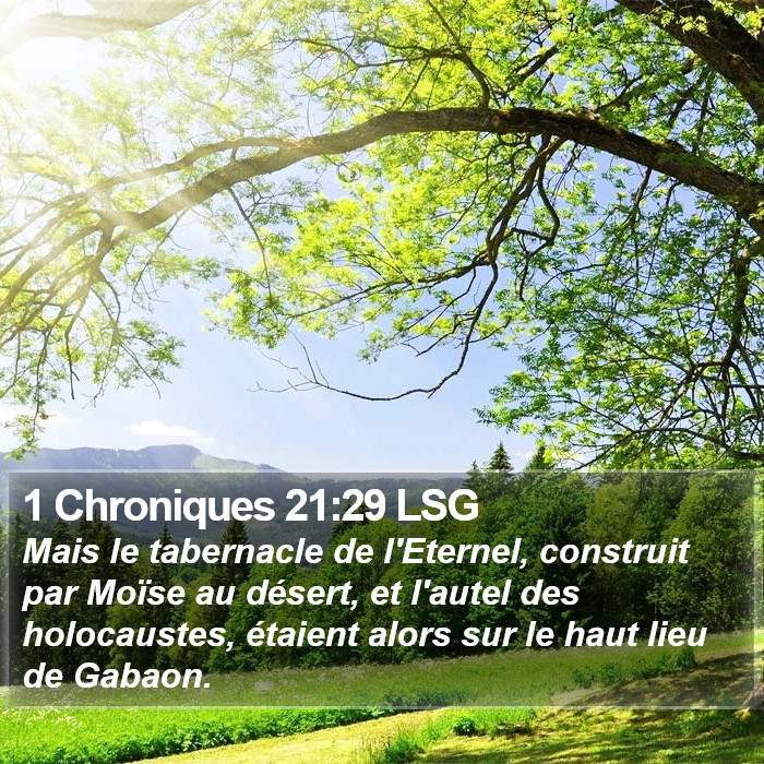 1 Chroniques 21:29 LSG Bible Study