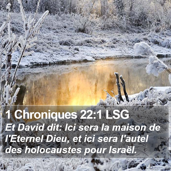1 Chroniques 22:1 LSG Bible Study