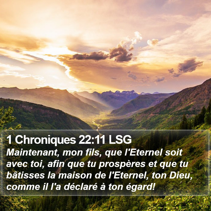 1 Chroniques 22:11 LSG Bible Study