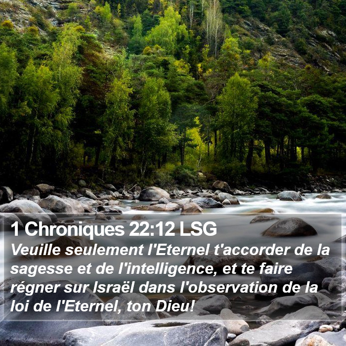 1 Chroniques 22:12 LSG Bible Study