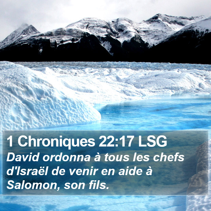 1 Chroniques 22:17 LSG Bible Study