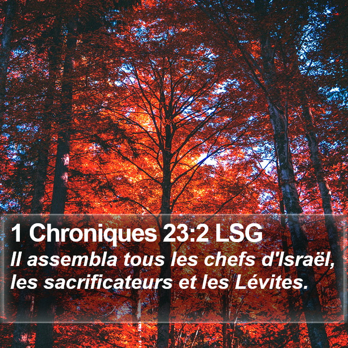 1 Chroniques 23:2 LSG Bible Study