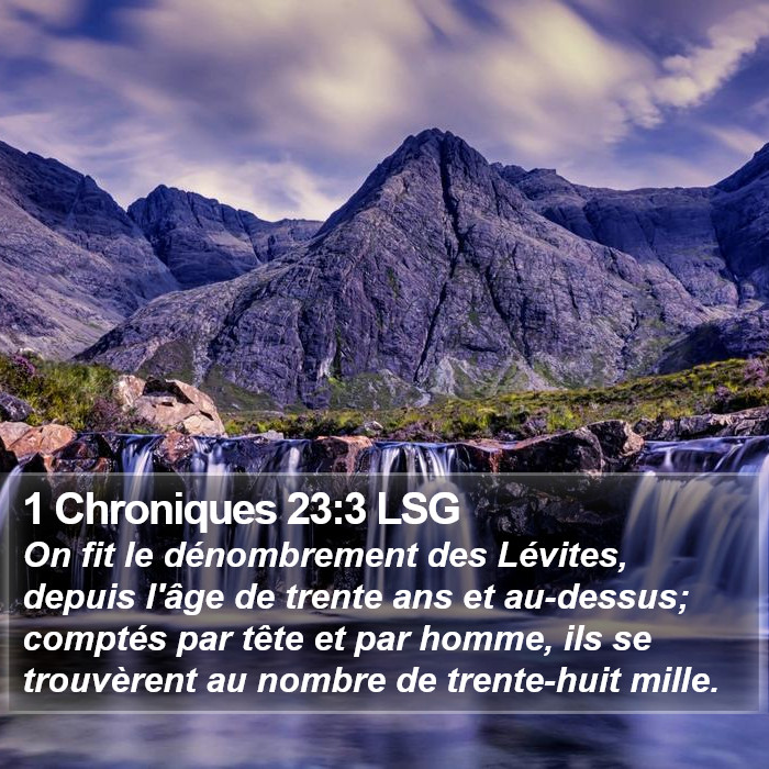 1 Chroniques 23:3 LSG Bible Study