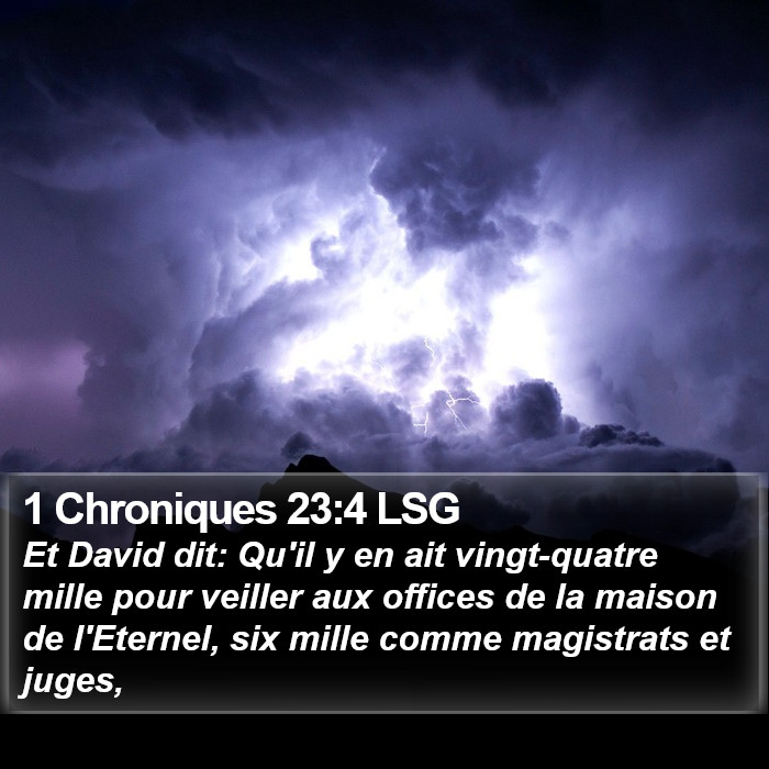1 Chroniques 23:4 LSG Bible Study