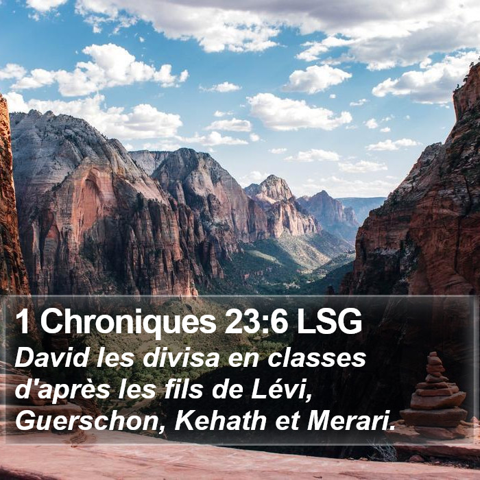 1 Chroniques 23:6 LSG Bible Study