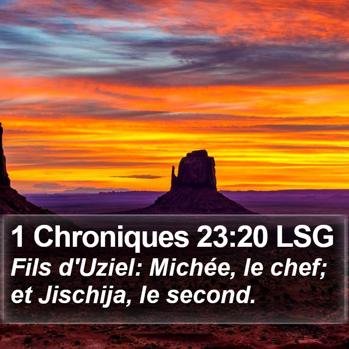 1 Chroniques 23:20 LSG Bible Study