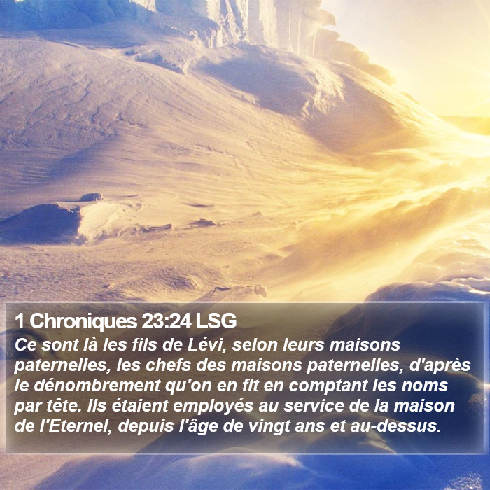 1 Chroniques 23:24 LSG Bible Study