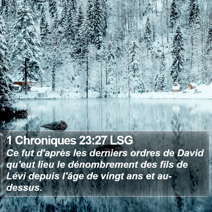 1 Chroniques 23:27 LSG Bible Study