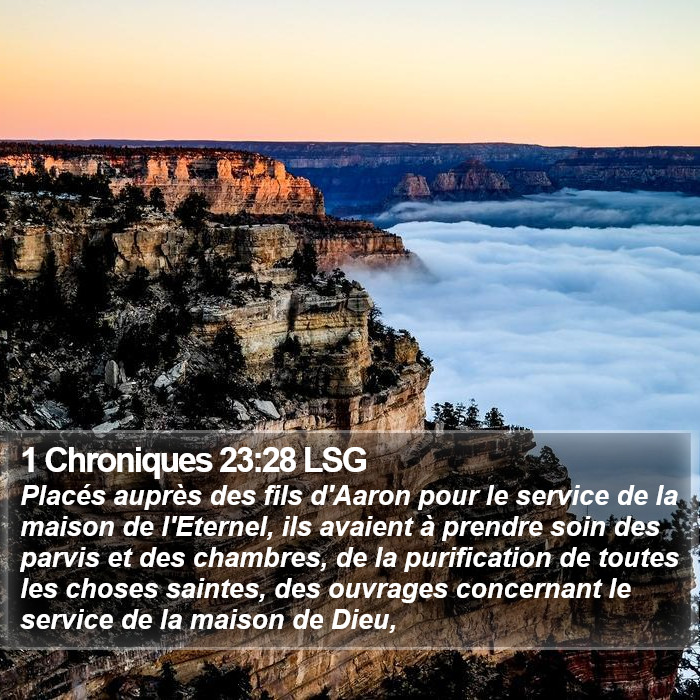 1 Chroniques 23:28 LSG Bible Study