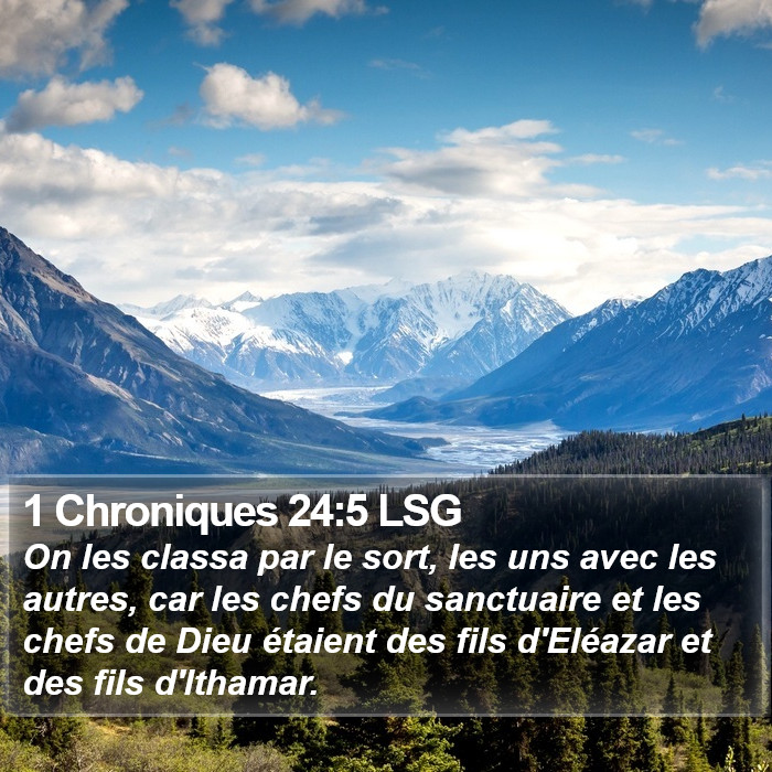 1 Chroniques 24:5 LSG Bible Study
