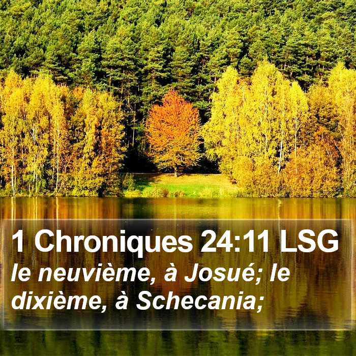 1 Chroniques 24:11 LSG Bible Study