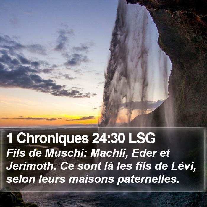 1 Chroniques 24:30 LSG Bible Study