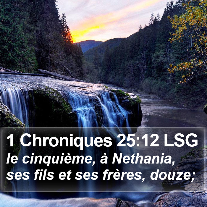 1 Chroniques 25:12 LSG Bible Study