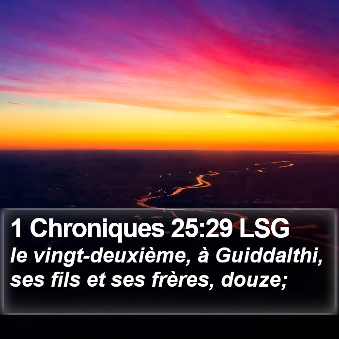 1 Chroniques 25:29 LSG Bible Study