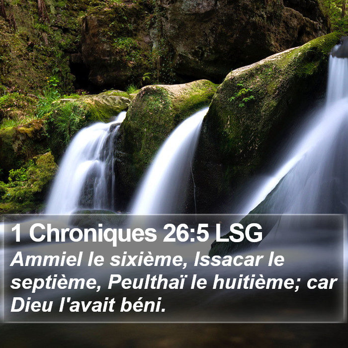 1 Chroniques 26:5 LSG Bible Study