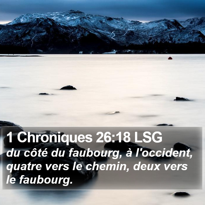 1 Chroniques 26:18 LSG Bible Study