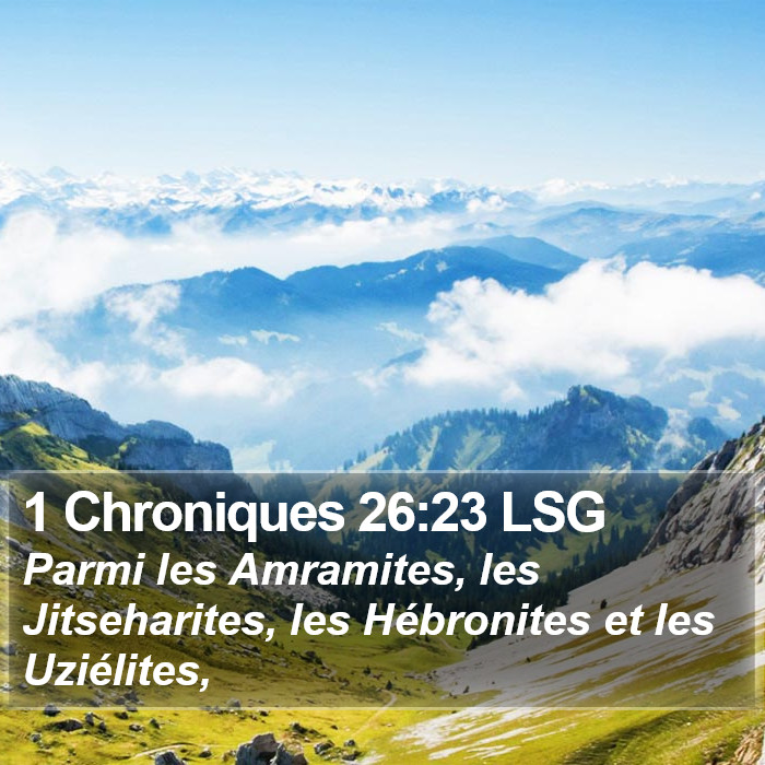 1 Chroniques 26:23 LSG Bible Study