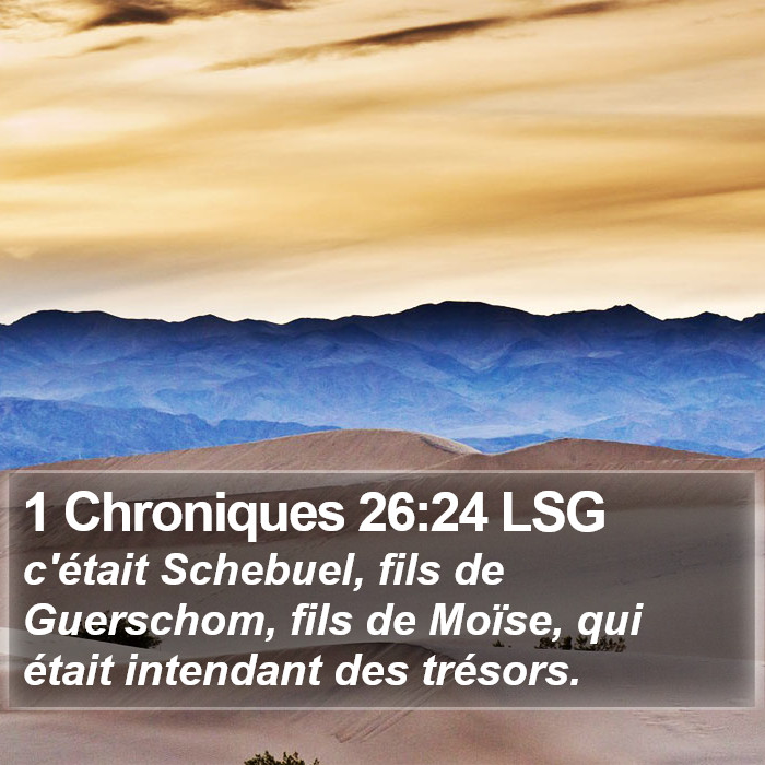 1 Chroniques 26:24 LSG Bible Study