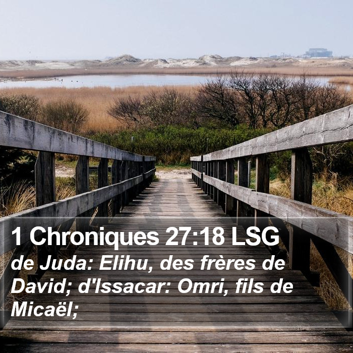 1 Chroniques 27:18 LSG Bible Study