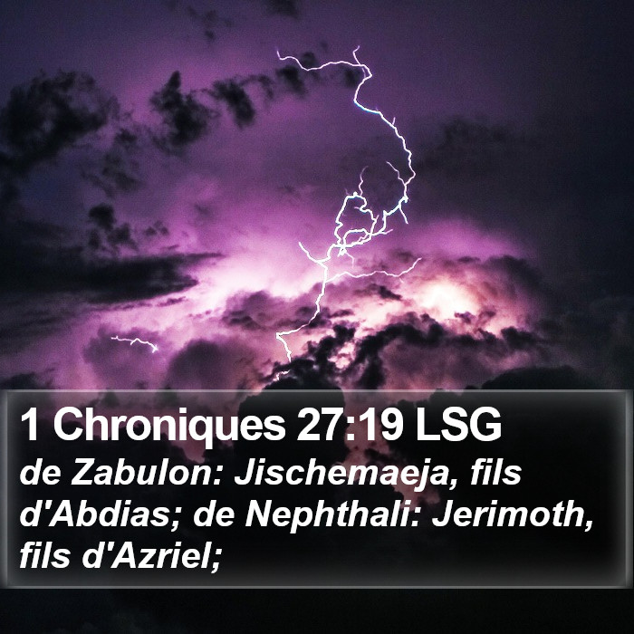 1 Chroniques 27:19 LSG Bible Study