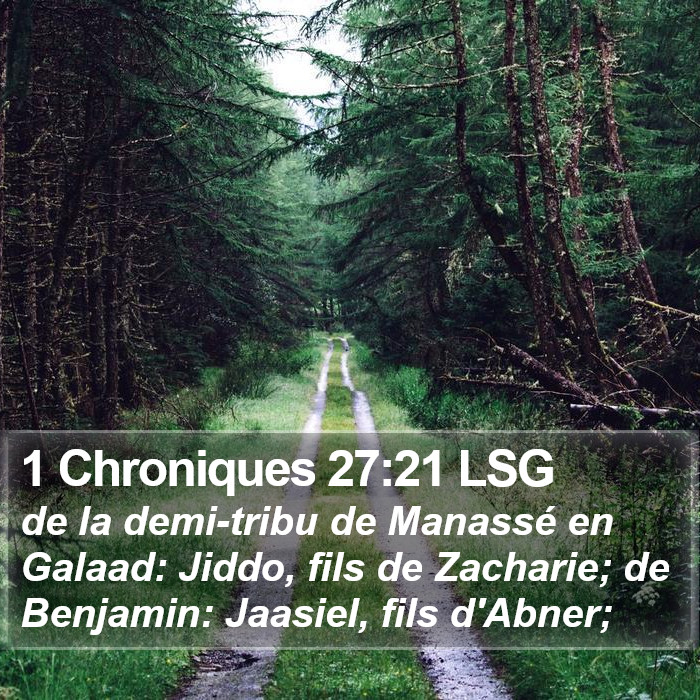 1 Chroniques 27:21 LSG Bible Study