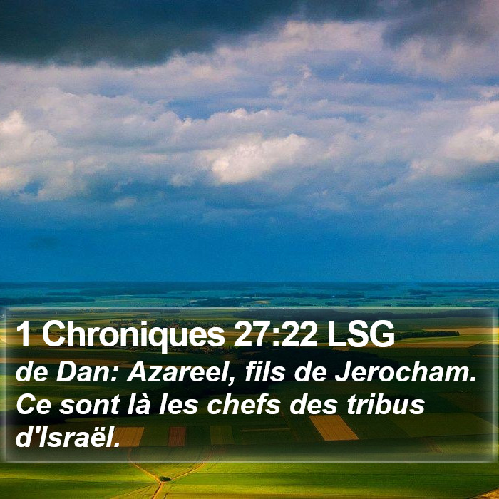 1 Chroniques 27:22 LSG Bible Study