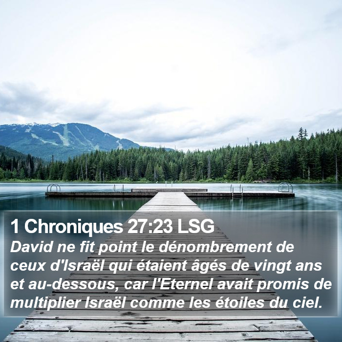 1 Chroniques 27:23 LSG Bible Study