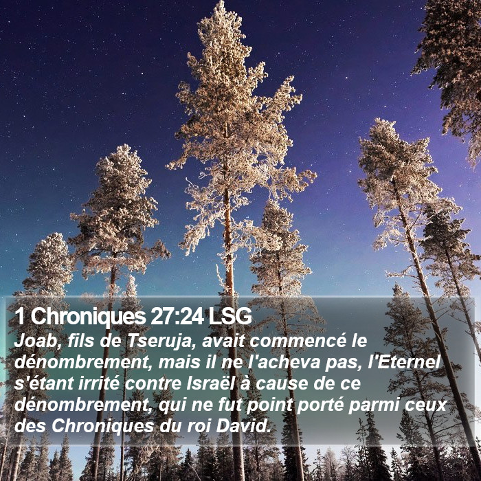 1 Chroniques 27:24 LSG Bible Study