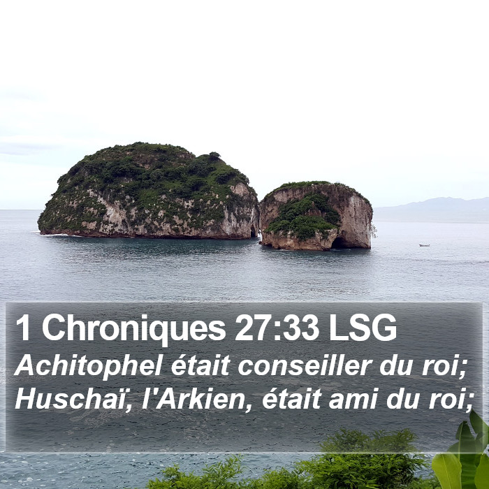 1 Chroniques 27:33 LSG Bible Study