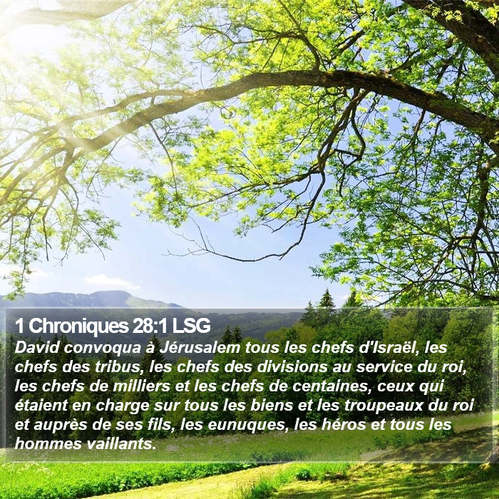 1 Chroniques 28:1 LSG Bible Study