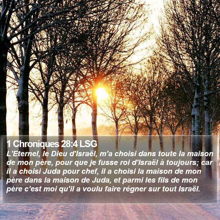 1 Chroniques 28:4 LSG Bible Study
