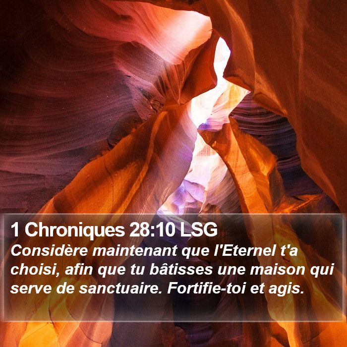 1 Chroniques 28:10 LSG Bible Study