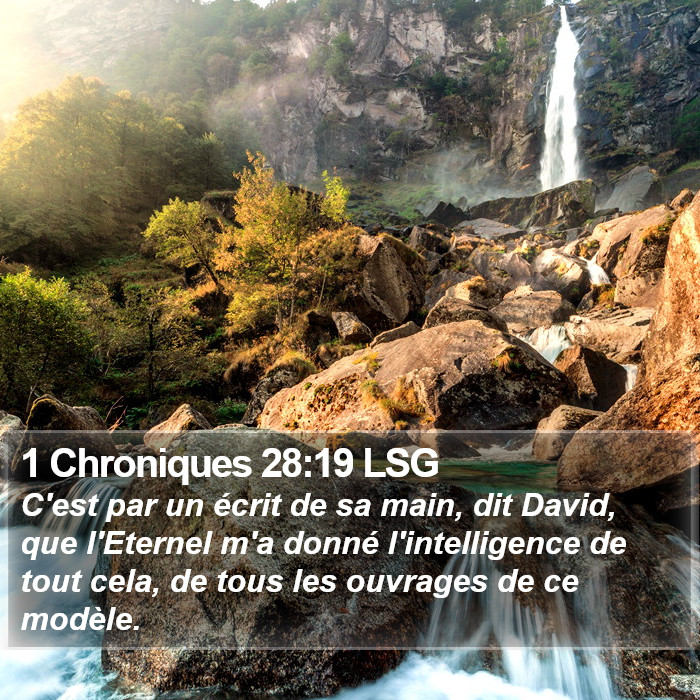 1 Chroniques 28:19 LSG Bible Study