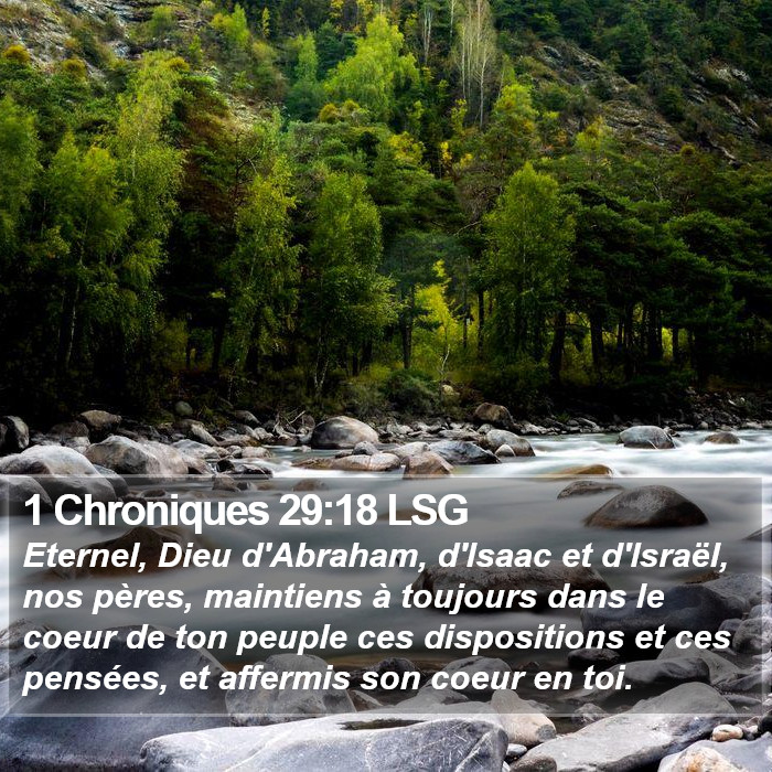 1 Chroniques 29:18 LSG Bible Study