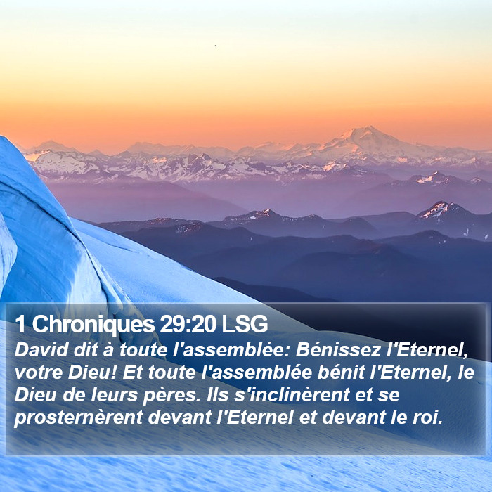 1 Chroniques 29:20 LSG Bible Study