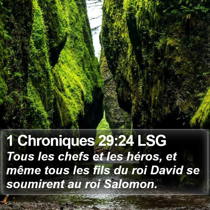 1 Chroniques 29:24 LSG Bible Study