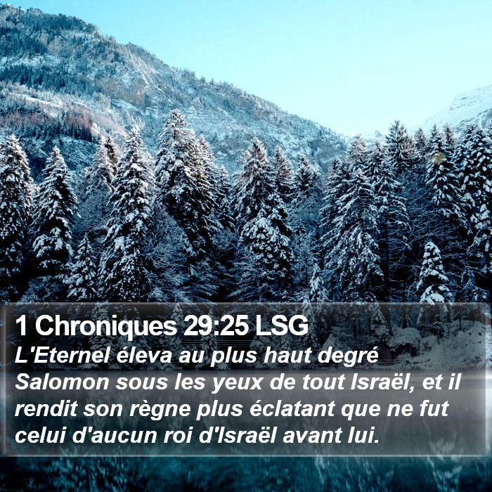 1 Chroniques 29:25 LSG Bible Study